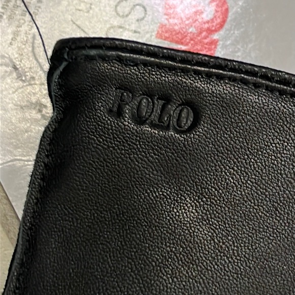 Polo Ralph Lauren Sheep Leather Winter Gloves Touch Screen new Men’s Size Medium - Picture 2 of 7